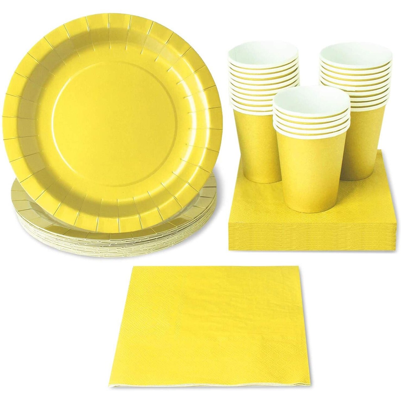 Yellow on sale disposable plates